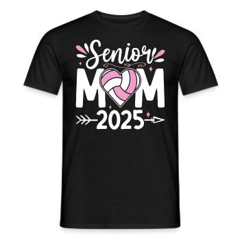 Senior Mom 2025 Volleyball Mom Serve Ball Class - T-shirt homme - noir - Devant - AI Model Male 178 light (178cm)