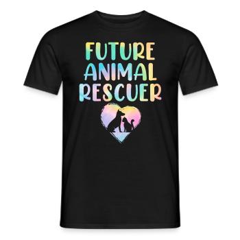 Future Animal Rescuer Tie Dye Foster Animal - Men's T-Shirt - black - Front - AI Model Male 178 light (178cm)