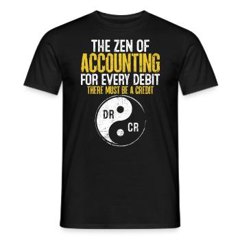 Le zen de la comptabilité Drôle CPA Financier - T-shirt homme - noir - Devant - AI Model Male 178 light (178cm)