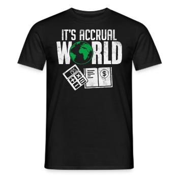 Es ist Accrual World Bookkeeping Lustige Buchhaltung - Männer T-Shirt - Schwarz - Vorne - AI Model Male 178 light (178cm)