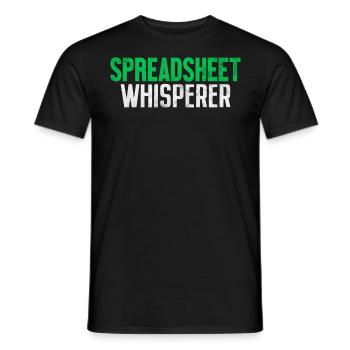 Tableur Chuchoteur Drôle Comptabilité CPA - T-shirt homme - noir - Devant - AI Model Male 178 light (178cm)