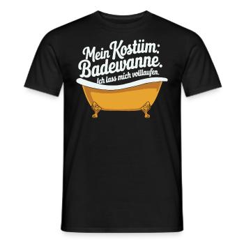 Mon Déguisement : Baignoire - T-shirt homme - noir - Devant - AI Model Male 178 light (178cm)