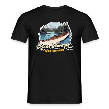 Canoeing River Therapy Paddle Prescription Boating - Men's T-Shirt - black - Front - AI Model Male 178 light (178cm)