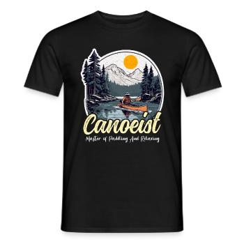 canoë-kayak Maître de la pagaie Aime faire du nautisme - T-shirt homme - noir - Devant - AI Model Male 178 light (178cm)