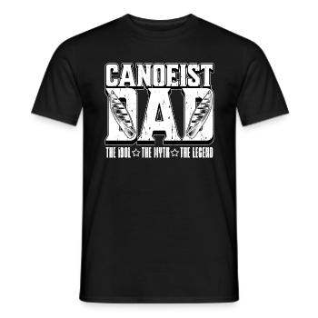 Canoeist Dad The Idol The Myth Boating Enthusiast - Männer T-Shirt - Schwarz - Vorne - AI Model Male 178 light (178cm)