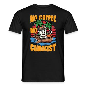 Canoë Pas de café Pas de navigation de plaisance Rameur Amateur de café - T-shirt homme - noir - Devant - AI Model Male 178 light (178cm)