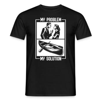 Canoeist My Problem My Solution Pictogram Mom Dad - Männer T-Shirt - Schwarz - Vorne - AI Model Male 178 light (178cm)