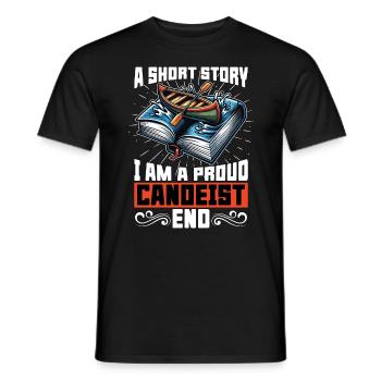 Canoë Une petite histoire Je suis un passionné de navigation de plaisance - T-shirt homme - noir - Devant - AI Model Male 178 light (178cm)
