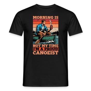 Canoë Morning n’est pas mon temps canoéiste - T-shirt homme - noir - Devant - AI Model Male 178 light (178cm)