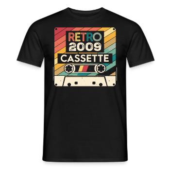 Retro 1975 Vintage 2009 - Cadeau Anniversaire 2009 - T-shirt homme - noir - Devant - AI Model Male 178 light (178cm)
