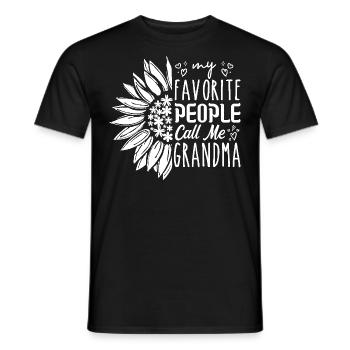 My favorite people call me grandma - T-shirt homme - noir - Devant - AI Model Male 178 light (178cm)