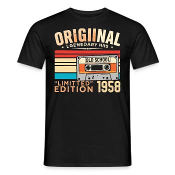 Original 1958, Légendaire depuis 1958 Vintage 1958 - T-shirt homme - noir - Devant - AI Model Male 178 light (178cm)