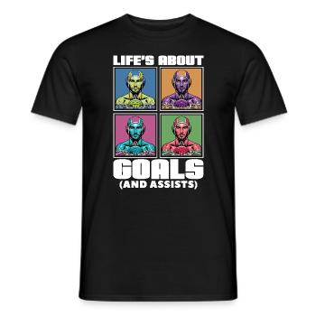 Water Polo Life's About Goals And Assists Swimming - Männer T-Shirt - Schwarz - Vorne - AI Model Male 178 light (178cm)