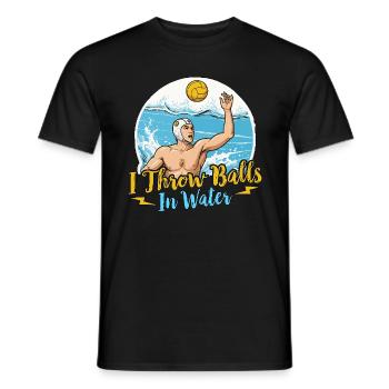 Water Polo I Throw Balls In Water Team Sports - Männer T-Shirt - Schwarz - Vorne - AI Model Male 178 light (178cm)