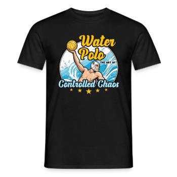 Water-polo : l’art du chaos contrôlé : les sports de balle - T-shirt homme - noir - Devant - AI Model Male 178 light (178cm)
