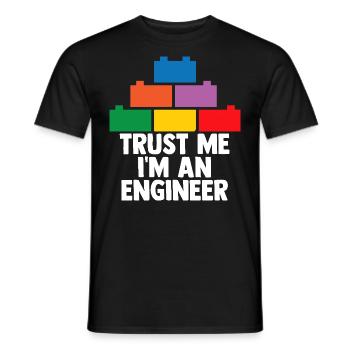 Brick Builder Toys Blocks Clamping Blocks Bricks - Men's T-Shirt - black - Front - AI Model Male 178 light (178cm)