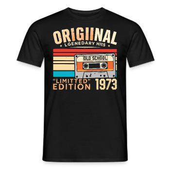 Original 1973, legendär seit 1973 Jahrgang 1973 - Männer T-Shirt - Schwarz - Vorne - AI Model Male 178 light (178cm)