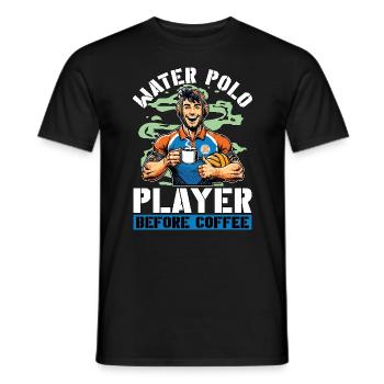 Joueur de water-polo avant d’amer de café pour les sports d’équipe - T-shirt homme - noir - Devant - AI Model Male 178 light (178cm)