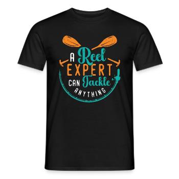 Kayak Fishing A Reel Expert Can Tackle Fisherman - Men's T-Shirt - black - Front - AI Model Male 178 light (178cm)