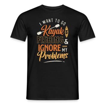 Kayak Fishing I Want To Go Kayak Fishing Boating - Men's T-Shirt - black - Front - AI Model Male 178 light (178cm)