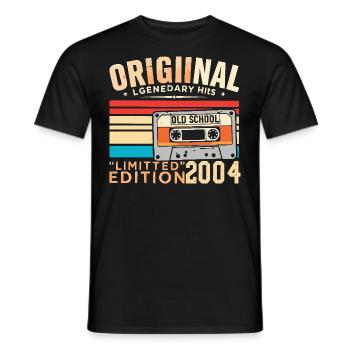 Original 2004, legendär seit 2004 Jahrgang 2004 - Männer T-Shirt - Schwarz - Vorne - AI Model Male 178 light (178cm)