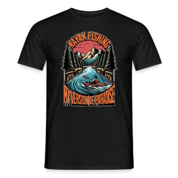 Kayak Fishing My Version Of Paradise Water Sports - Männer T-Shirt - Schwarz - Vorne - AI Model Male 178 light (178cm)