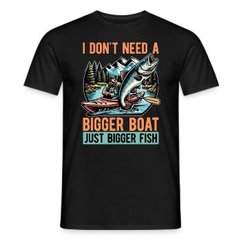 Pêche en kayak Je n’ai pas besoin d’un bateau plus grand pour pagayer - T-shirt homme - noir - Devant - AI Model Male 178 light (178cm)