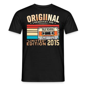 Original 2015, Légendaire depuis 2015 Vintage 2015 - T-shirt homme - noir - Devant - AI Model Male 178 light (178cm)