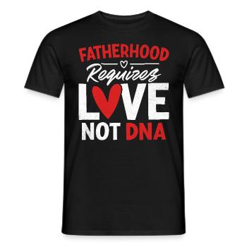 La paternité exige de l’amour, pas de l’ADN Drôle de piège - T-shirt homme - noir - Devant - AI Model Male 178 light (178cm)