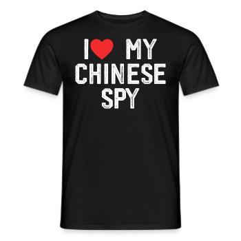 I Love My Chinese Spy - T-shirt homme - noir - Devant - AI Model Male 178 light (178cm)