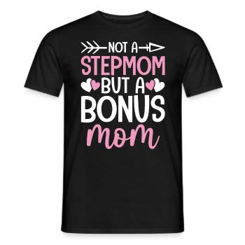 Keine Stiefmutter Lustige Mutter Bonus Mutter Zweite Mutter - Männer T-Shirt - Schwarz - Vorne - AI Model Male 178 light (178cm)
