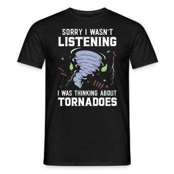 Sorry I Wasn't Listening I Was Thinking About - Men's T-Shirt - black - Front - AI Model Male 178 light (178cm)