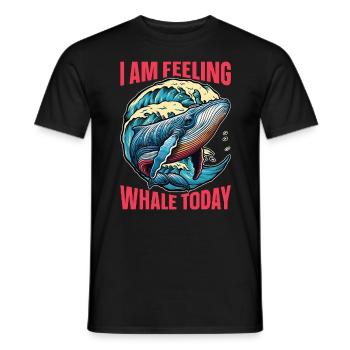 Observation des baleines Je me sens Baleine Biologiste marin - T-shirt homme - noir - Devant - AI Model Male 178 light (178cm)