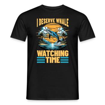 Whale Watching I Deserve Whale Watching Sailing - Männer T-Shirt - Schwarz - Vorne - AI Model Male 178 light (178cm)