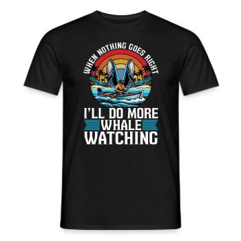 Observation des baleines quand rien ne va Biologiste marin - T-shirt homme - noir - Devant - AI Model Male 178 light (178cm)