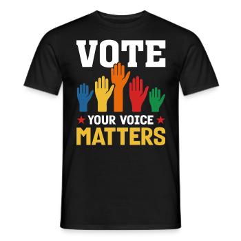 Votez Votre voix compte Élections Vote Politique - T-shirt homme - noir - Devant - AI Model Male 178 light (178cm)