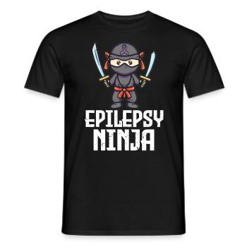 Epilepsie Ninja Störung des Nervensystems Epilepsie - Männer T-Shirt - Schwarz - Vorne - AI Model Male 178 light (178cm)
