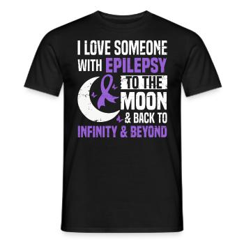 J’aime quelqu’un qui a le système nerveux épileptique - T-shirt homme - noir - Devant - AI Model Male 178 light (178cm)