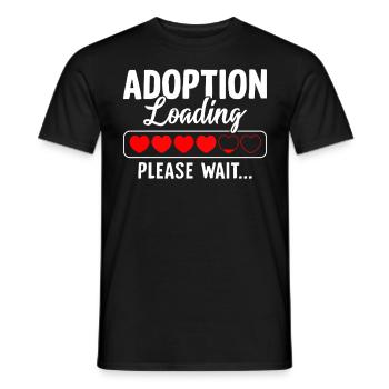 Adoption Chargement Veuillez patienter Adoption drôle - T-shirt homme - noir - Devant - AI Model Male 178 light (178cm)
