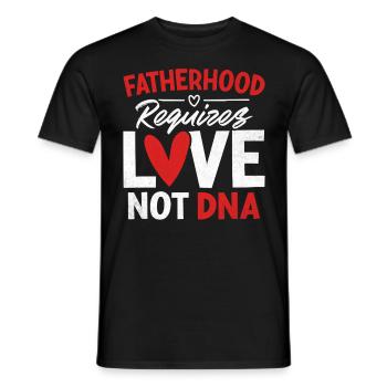 La paternité exige de l’amour, pas de l’ADN Drôle de piège - T-shirt homme - noir - Devant - AI Model Male 178 light (178cm)