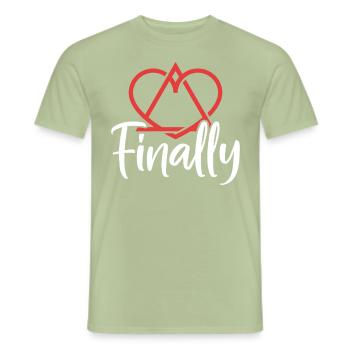 Finally Gotcha Day Foster Care Parenthood Funny - Men's T-Shirt - sage - Front - AI Model Male 178 light (178cm)