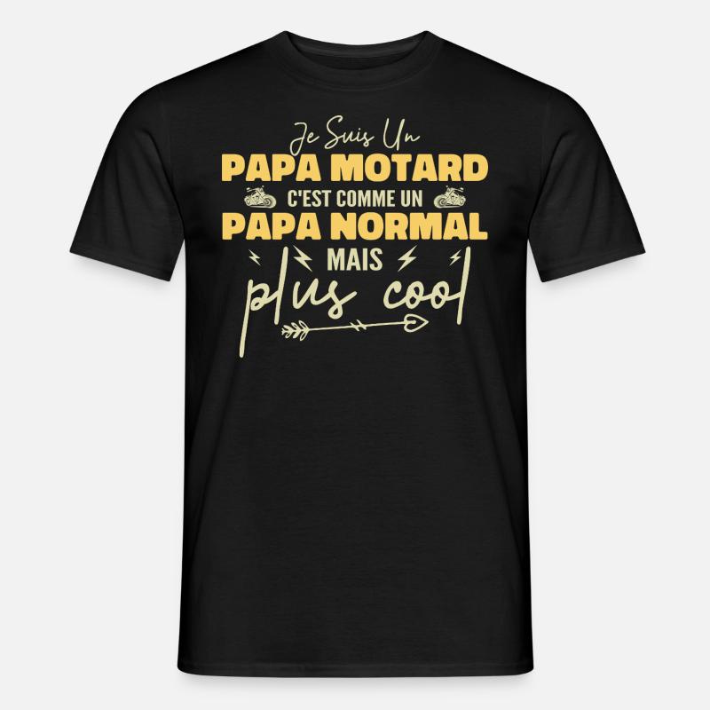 Biker dad like a normal but cooler dad - Men’s T-shirt - black