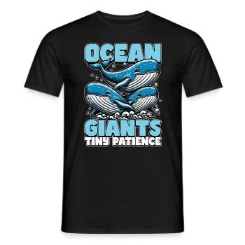 Whale Watching Ocean Giants Tiny Marine Animal - Männer T-Shirt - Schwarz - Vorne - AI Model Male 178 light (178cm)