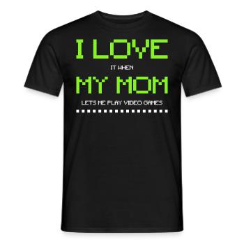 I Love My Mom - Gamer Teen Boys Funny Video Game - T-shirt homme - noir - Devant - AI Model Male 178 light (178cm)