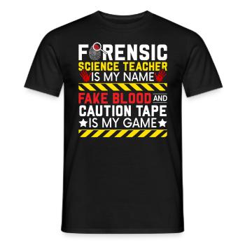 Forensik Lehrer Kriminologie Tatort - Männer T-Shirt - Schwarz - Vorne - AI Model Male 178 light (178cm)