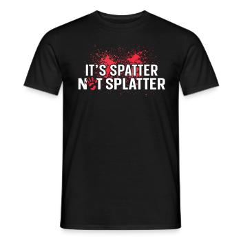 Its Spatter Not Splatter Forensic Crime Scene - Men's T-Shirt - black - Front - AI Model Male 178 light (178cm)