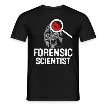 Forensic Scientist Criminology Evidence - Men's T-Shirt - black - Front - AI Model Male 178 light (178cm)