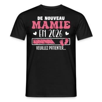 Schwangerschaft Oma Wieder Oma 2026 - Männer T-Shirt - Schwarz - Vorne - AI Model Male 178 light (178cm)