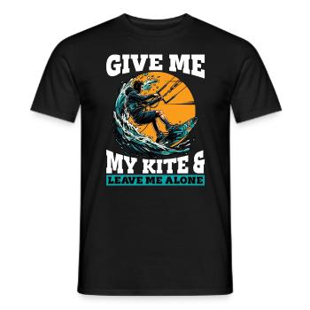 Kitesurf Donnez-moi mon cerf-volant et aimez les sports nautiques - T-shirt homme - noir - Devant - AI Model Male 178 light (178cm)