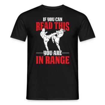 If You Can Read This You Are In Range Mixed - Men's T-Shirt - black - Front - AI Model Male 178 light (178cm)